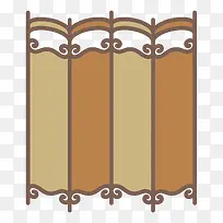 手绘屏风