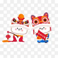 双猫拜年