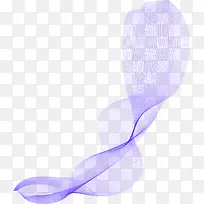 手绘紫色弧线