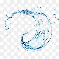 手绘纯净水水流造型