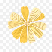 手绘黄色花朵花花瓣