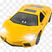 黄色玩具汽车逼真