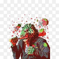 自爆西瓜脑袋