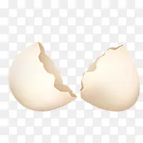 卡通白色鸡蛋壳