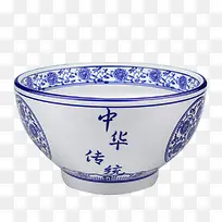 产品实物中华传统字瓷器青花碗