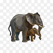 大象跟小象素材图片