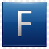 字母F蓝色图标