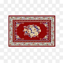 红色牡丹欧式地毯免费图片