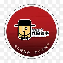 圆形东风日产保险管家标志