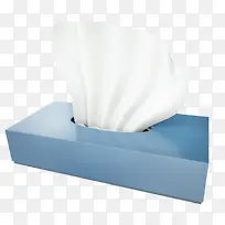 蓝色纸质包装的抽纸巾实物