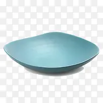 一个蓝色的盘子