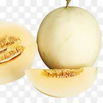 新鲜成熟的白香瓜