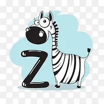 斑马和字母Z高清免扣素材