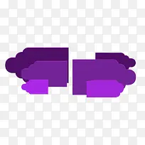紫色卡拼图