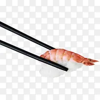 实物筷子夹着的油焖虾