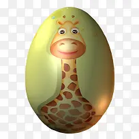 长颈鹿图案鸡蛋