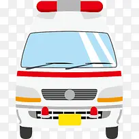白色卡通救护车