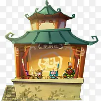 卡通京剧戏台