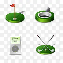 4个高尔夫球图标