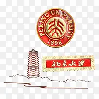 北京大学校徽标志下载