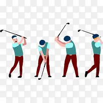 高尔夫打球动作分解图