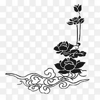 卡通莲花插画