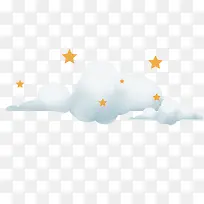 云朵和星星矢量素材