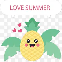 热爱夏天卡通菠萝