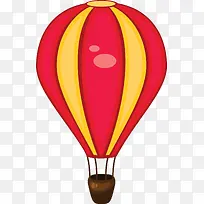 卡通热气球装饰插画设计