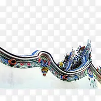 中国传统图案墙檐