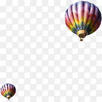 彩色绚丽热气球漂浮设计