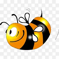 黑黄彩色小蜜蜂元素