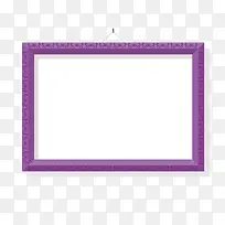 矢量卡通紫色矩形悬挂边框
