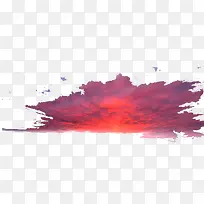 紫红色火烧云素材