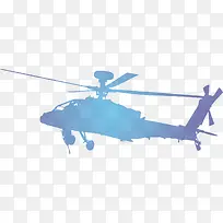 直升机卡通剪影