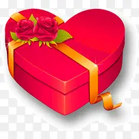 红色心形礼物盒