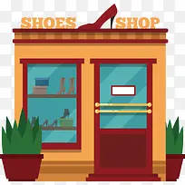 矢量图豪华高档鞋店