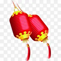 红色质感中国风格灯笼造型