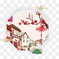 多边形过新年窗口