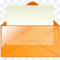邮件橙色信封消息电子邮件信透明