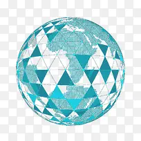 科技几何球形地球模型PNG