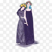 复古装扮女人