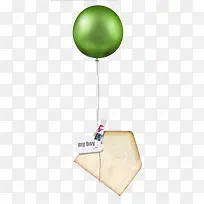 绿色气球信封