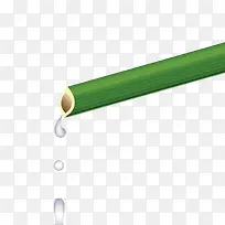 矢量绿色竹筒
