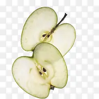 高清绿色切片的苹果