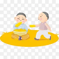 吃玉米的小孩