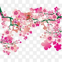 手绘樱花花纹