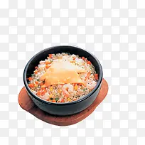 石锅海鲜玉米胡萝卜蒸饭