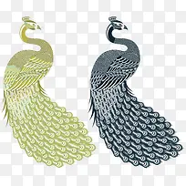 两只孔雀