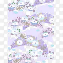 紫色日本花纹